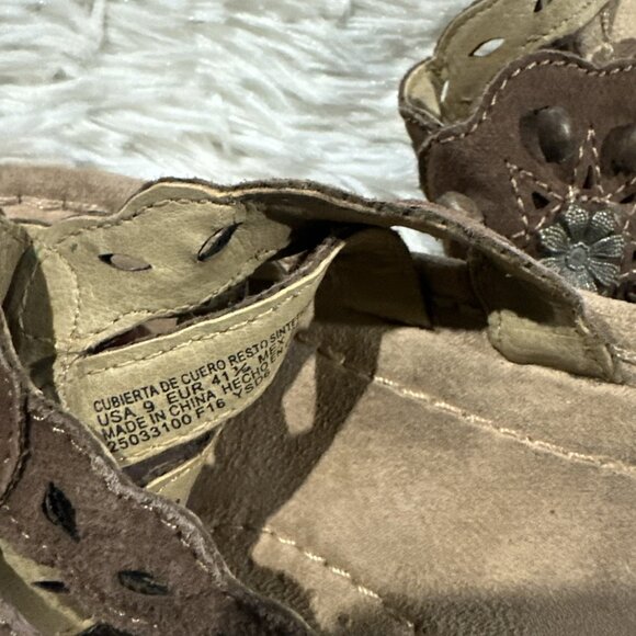 Earth Spirit womens boho strappy sandals size 9 leather upper - Picture 9 of 10